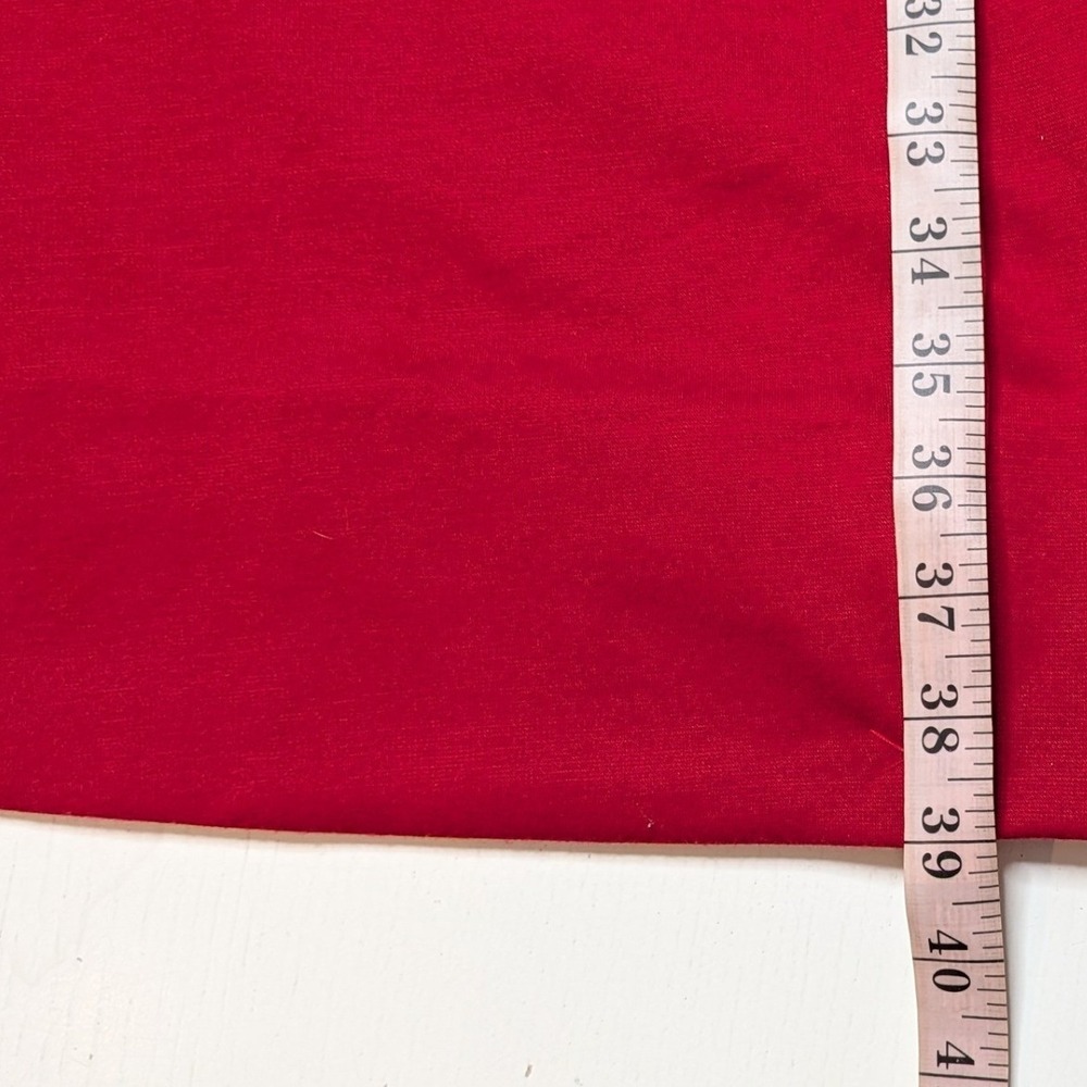 Gretchen Scott Shirt Dress Womens M Red Knit A-Line Gold Buttons Midi - Picture 6 of 6